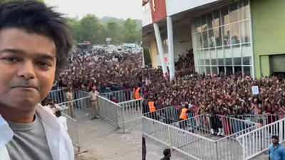 Fans mob Thalapathy Vijay during 'GOAT' movie shoot in Kerala; actor drops note of gratitude for them - WATCH