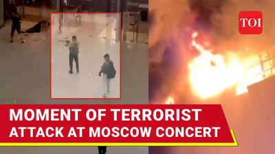 On cam: Moment when ISIS terrorists open fire inside Crocus City Hall in Moscow killing over 60 people