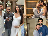 Orry, Aditya, Ananya pose at Alanna's baby shower