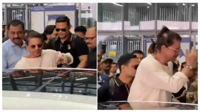 Shah Rukh Khan waves to fans, blows flying kisses as he receives a 'roaring welcome' in Kolkata ahead of KKR match at IPL 2024 - WATCH Video