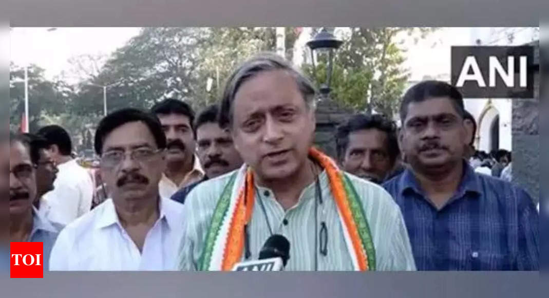 Lok Sabha polls: Congress MP Tharoor hits campaign trail in Thiruvananthapuram on Palm Sunday | India News