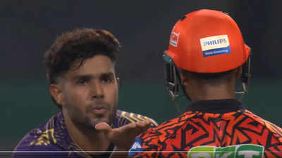 Watch: KKR's Harshit Rana draws criticism for his 'flying kiss' send-off to Mayank Agarwal; fined for breach of conduct