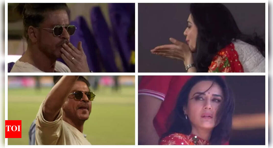 Shah Rukh Khan and Preity Zinta make hearts flutter with their 'Veer Zaara' reunion at Eden Gardens; fans call it an 'eternal love story' | - Vimarsana News