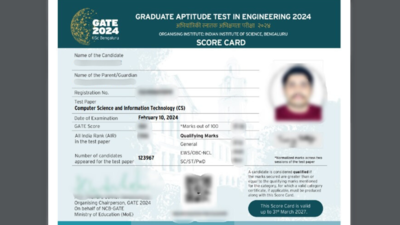 GATE 2024 Scorecard OUT, direct link here to login