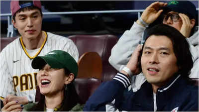 Son Ye Jin, Hyun Bin, Lee Dong Wook and Gong Yoo send the internet into a MELTDOWN as they bond at a baseball match - see pics