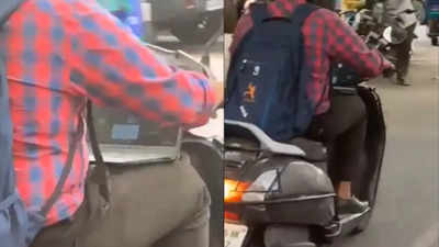 'Bengaluru is not for beginners': Man's delicate act of attending video call while driving bemuses social media