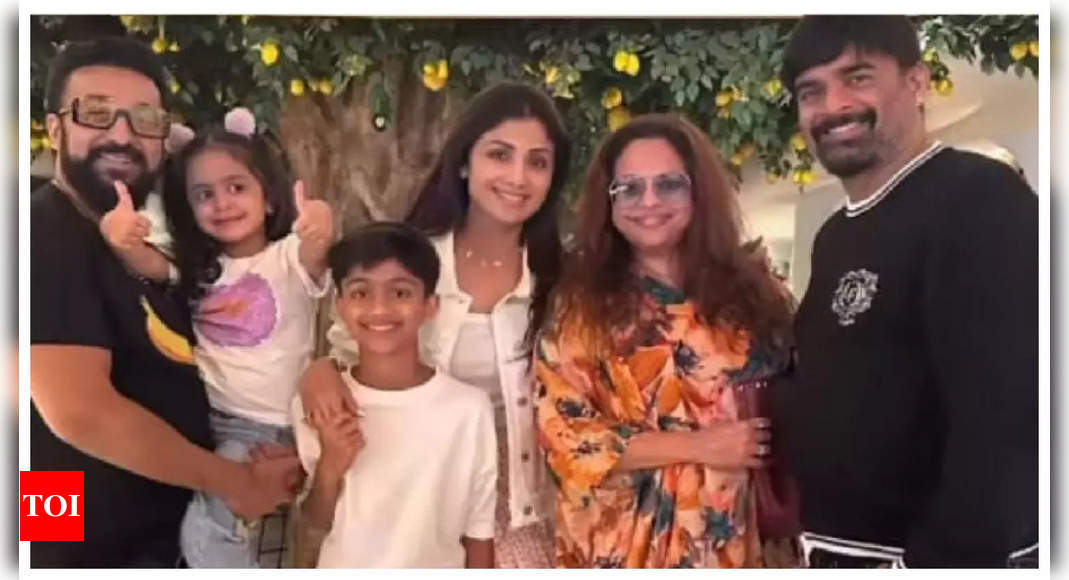 ‘Shaitaan’ star R Madhavan and wife Sarita spend quality time with Shilpa Shetty-Raj Kundra and their kids – See photos | – Times of India