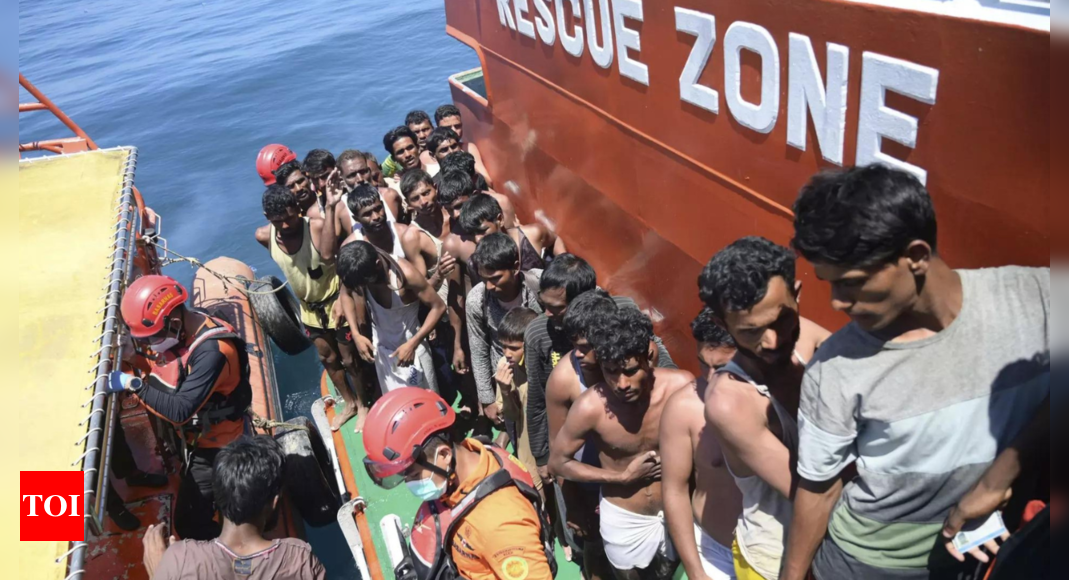 Five Rohingya found dead after Indonesia boat capsize: UN – Times of India