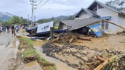 Nine missing after Indonesia landslide, flooding