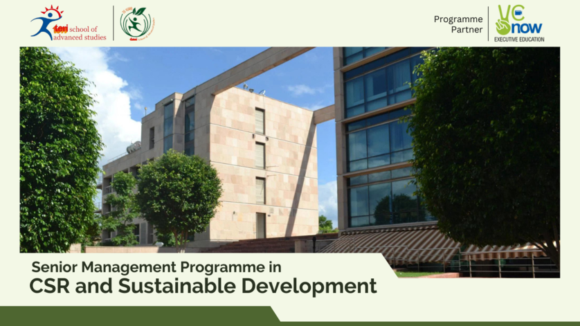 TERI School of Advanced Studies launches first-ever online Senior Management Programme in CSR & Sustainable Development