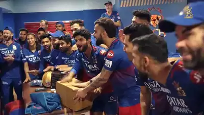 Watch: Victory celebrations in RCB dressing room