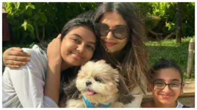 Fans fall in love with Aaradhya Bachchan's simplicity, as she celebrates Holi with parents Abhishek Bachchan and Aishwarya Bachchan