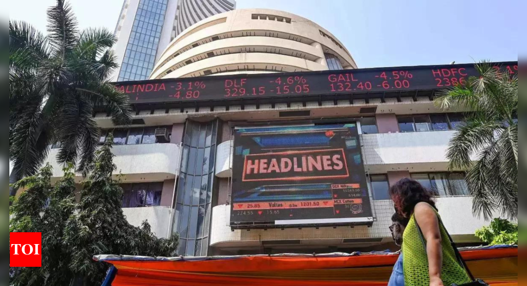 Closing Bell Sensex Plunges More Than 350 Points Nifty Settles At 22 044 Times Of India 