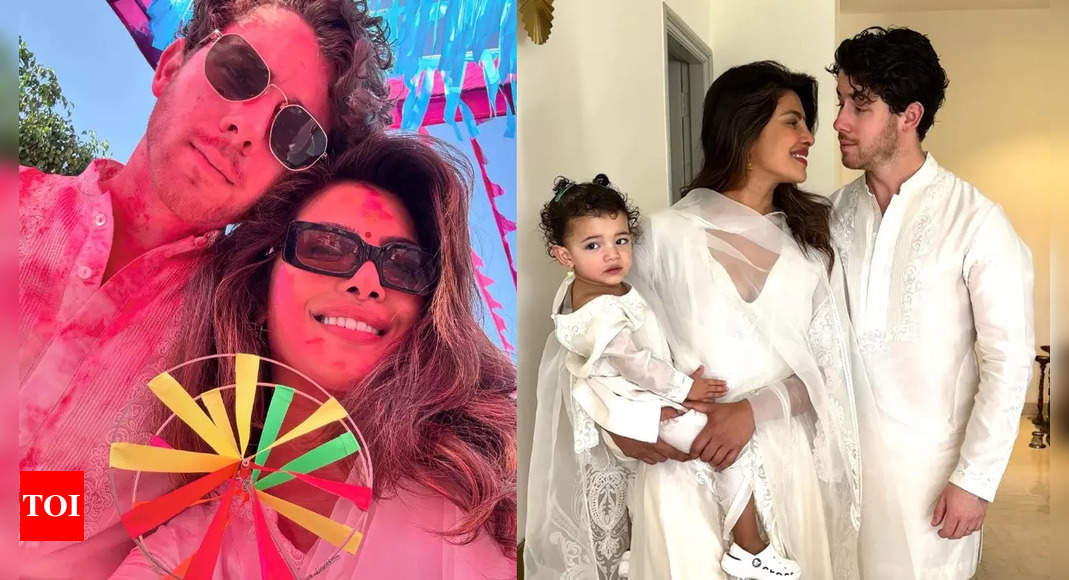 Priyanka Chopra proves she’s a ‘desi girl’ as she dances to ‘dhol’ beats, DROPS glimpses of Malti Marie’s first holi in India, with Nick Jonas, Mannara Chopra and others – WATCH videos | Hindi Movie News