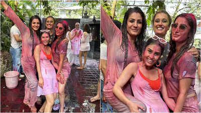 Anushka Kaushik thanks Raveena Tandon for making her feel at home during Holi celebration: 'She has become family to me now'