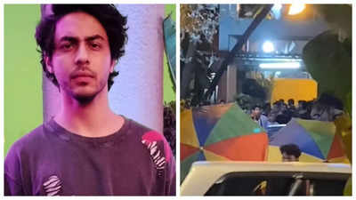 SPOTTED: Aryan Khan shoots for directorial debut 'Stardom'; struggles to cover up sets from paparazzi
