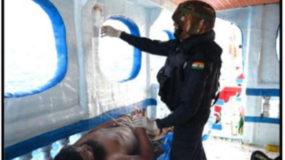 Navy provides medical aid to Iranian vessel FV Al Ahmadi's crew member