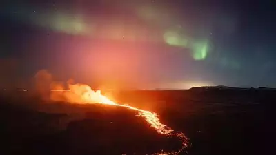 In Pics: Stunning visuals of volcanic eruptions under Northern lights