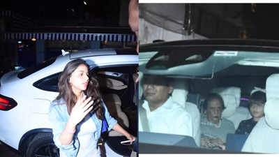 Shah Rukh Khan, Suhana Khan and AbRam spotted during their dinner night out - See Pics