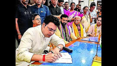 Candidates file papers for W Tripura seat