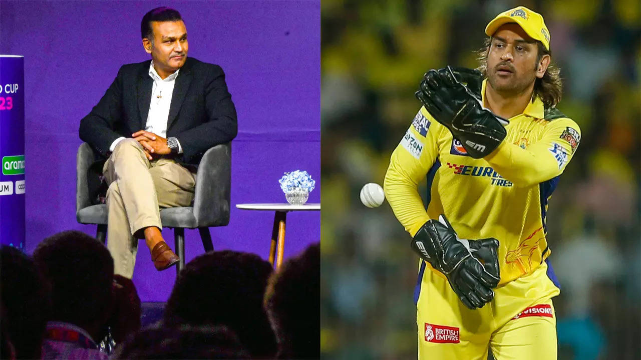 Virender Sehwag und Dhoni Kampf