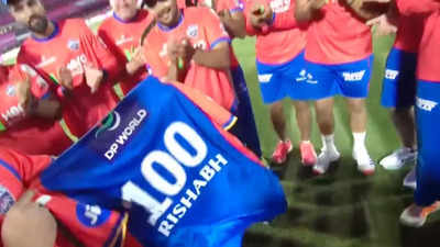 Watch: Rishabh Pant receives special jersey ahead of 100th IPL game for Delhi Capitals