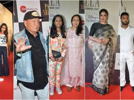 Raveena Tandon, Arbaaz Khan, wife Sshura Khan and family, Satish Kaushik's daughter Vanshika and wife Shashi Kaushik among other celebs attend Patna Shuklla screening