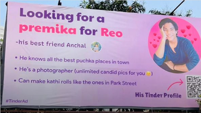 'Looking for a premika for Reo...': Tinder's ad leaves Kolkatans wanting for more