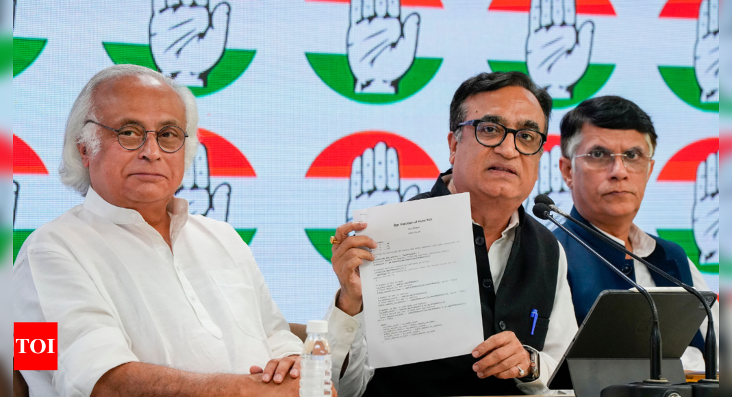 ‘Blatant attack on democracy’: Congress to stage nationwide protest against I-T notices | India News – Times of India