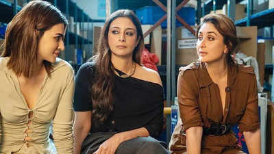 Kriti Sanon pens a gratitude note on working with Kareena Kapoor and Tabu after Crew release; says, ‘Didn’t feel like a junior’