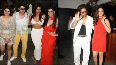 Priyanka Chopra, Nick Jonas, Madhu Chopra attend Mannara Chopra's 33rd birthday bash in Mumbai