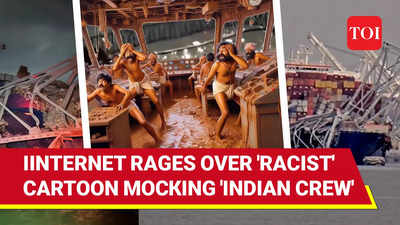 Baltimore bridge collapse: ‘Racist Cartoon’ targeting Indian crew sparks outrage Online