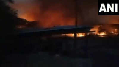 Fire breaks out at scrap godown in Rajasthan's Kota