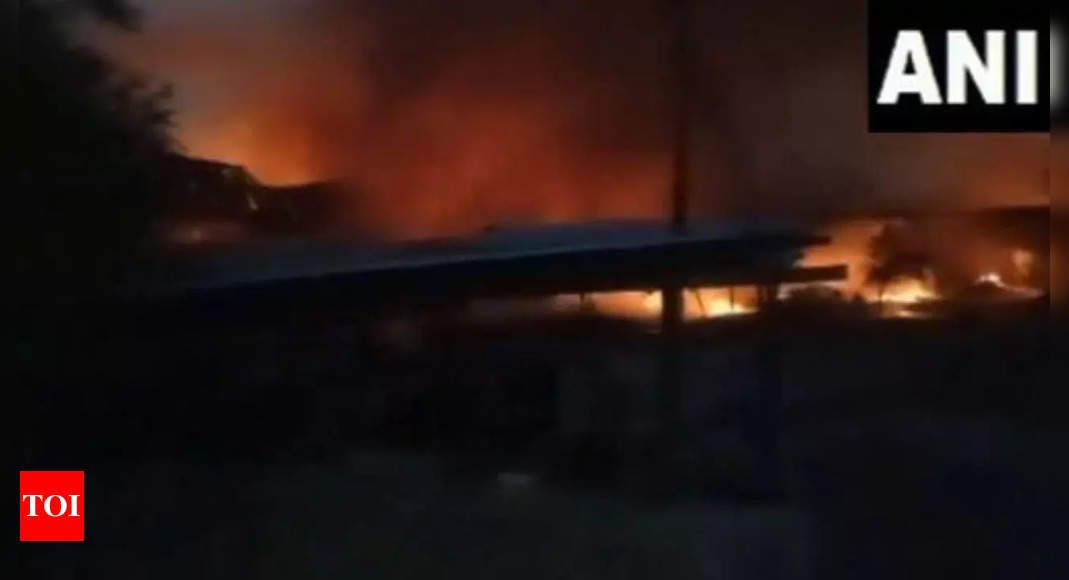 fire breaks out at scrap godown in Rajasthan's Kota
