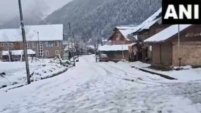 Fresh snowfall in parts of Kashmir; IMD predicts light rain on Sunday