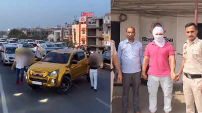 Delhi police arrests viral road-blocking miscreant: SUV with ugly colour impounded, fine imposed!