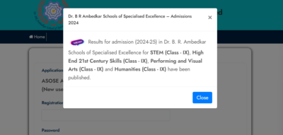 SOSE Class 9 admission test results 2024 announced, here's the direct ...