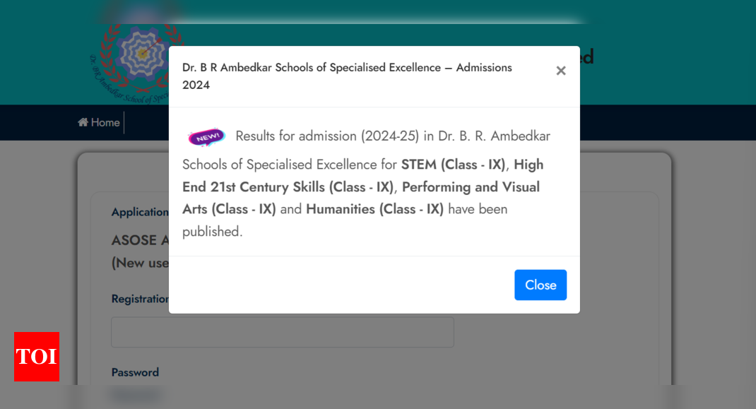 SOSE Class 9 admission test results 2024 announced, here’s the direct link to check