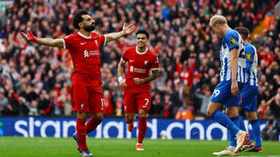 Salah caps fightback as Liverpool go top after 2-1 win over Brighton
