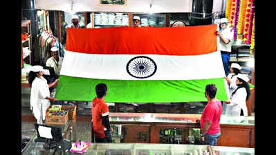 Polyester, satin flags fly high as khadi tricolour fades out