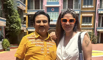 Tannaz Irani reunites with her ‘best friend’ Dilip Joshi on the sets of Taarak Mehta Ka Ooltah Chashmah; writes, 'Like old times, nothing changed'