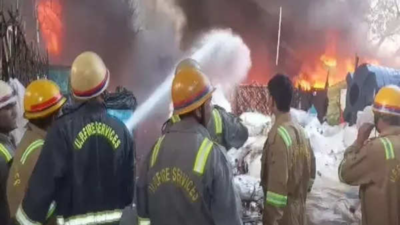 Major fire breaks out at Kanpur scrap warehouse