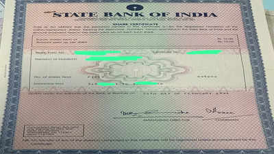 Man finds grandfather's decades old SBI share certificate, now worth...