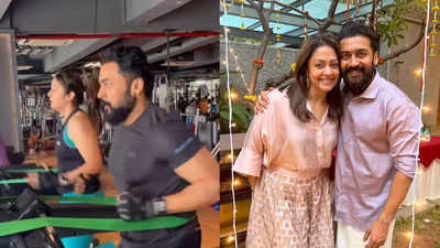 Video of Jyotika and Suriya hitting the gym hard together wins social media - WATCH