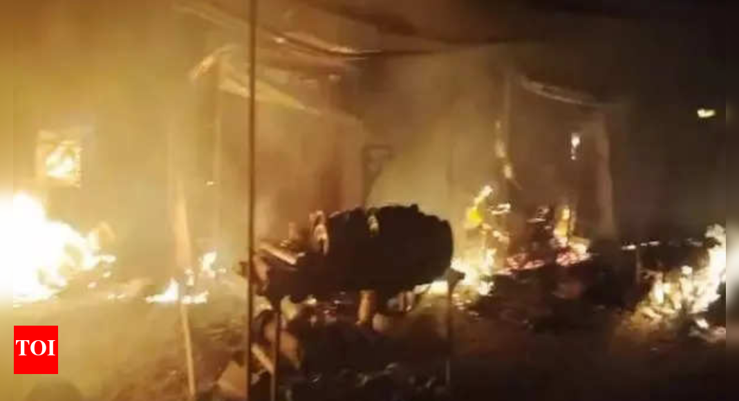 Andhra: Several shops gutted in Nellore market fire | Vijayawada News - Vimarsana News