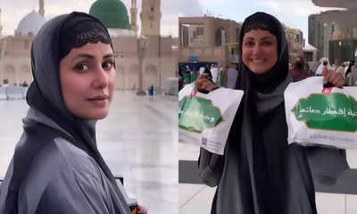 Hina Khan spends last few days of Ramadan in Madina; shares a glimpse of her Holy visit