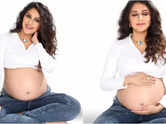 Aarti Chabria glows as she cradles baby bump