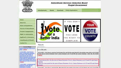 PSSSB JE 2024 results declared: 4,279 candidates shortlisted, check direct link here