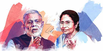 1. Jibes fly as Modi, Mamata face off in north Bengal