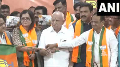 Big boost for BJP in Karnataka: Mandya MP Sumalatha Ambareesh joins party